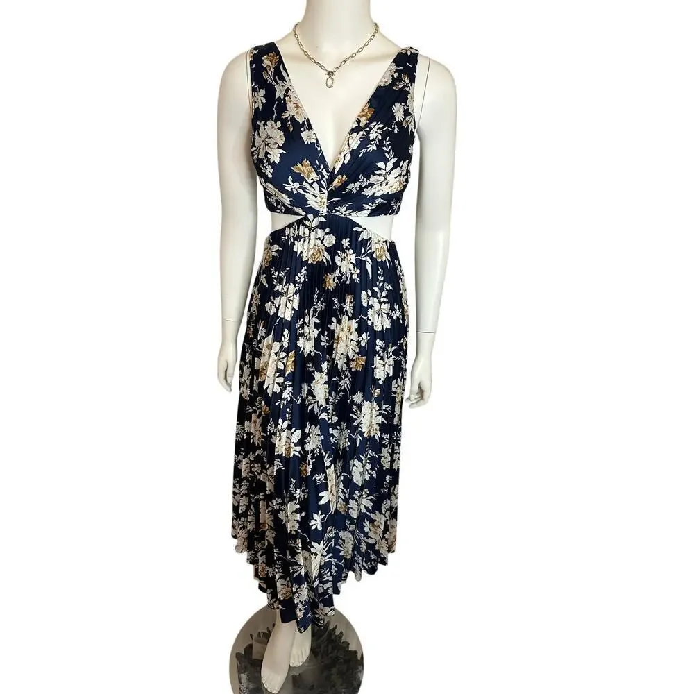 NWT Abercrombie The A&F Giselle‎ Babydoll Maxi Dress Small